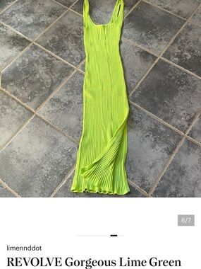 REVOLVE Neon Lime Ribbed Knit Dress